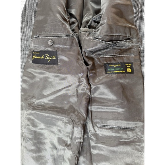 Vintage‎ Hernando Trujillo Wool 38R Sport Coat Blazer Suit Jacket Gray Tweed - Picture 7 of 12